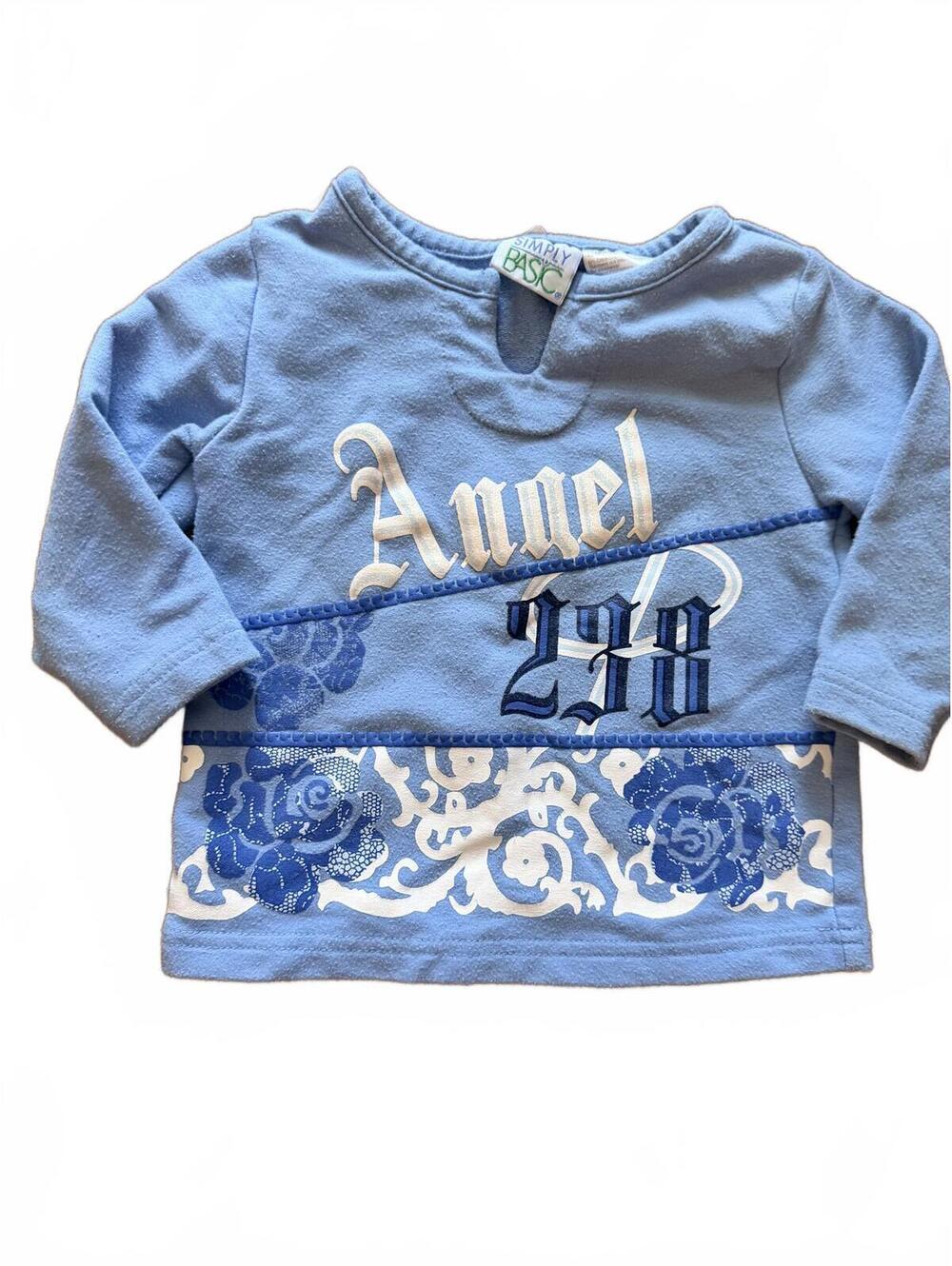 Y2K Angel Long Sleeve Girls Tshirt 12M